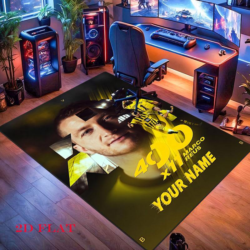 Custom Borussia Dortmund Carpet Rug for Living Room Bedroom Home Sofa Decoration,Kids play Nonslip Floor Mat