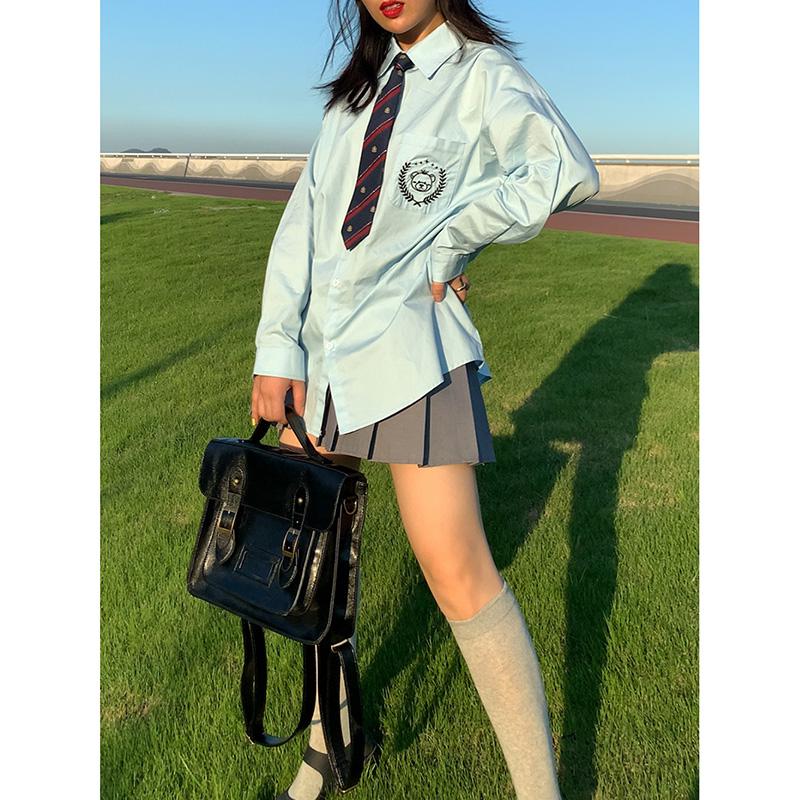 Schulstil Retro Rucksack Designgefühl Student Lässige Pendlertasche Schlichte Ledertextur Solide Handtasche Umhängetasche