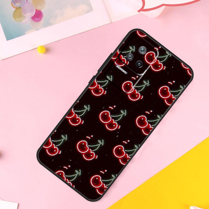 Cherry Pattern Case For Xiaomi 14 Ultra 13 11T 12T 13T Pro 12 Lite POCO X6 Pro M6 X3 X4 X5 M5s F3 F5 Cover