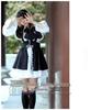 Klassisches schwarz-weißes Lolita-Maid-Cosplay-Outfit