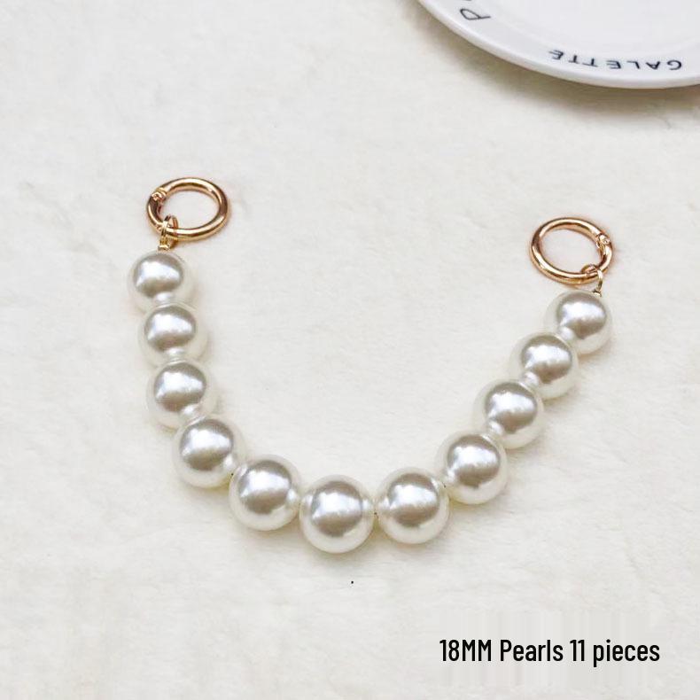 High-Grade Pearl DIY Phone Case with Elegant Bracelet & Metal Hook