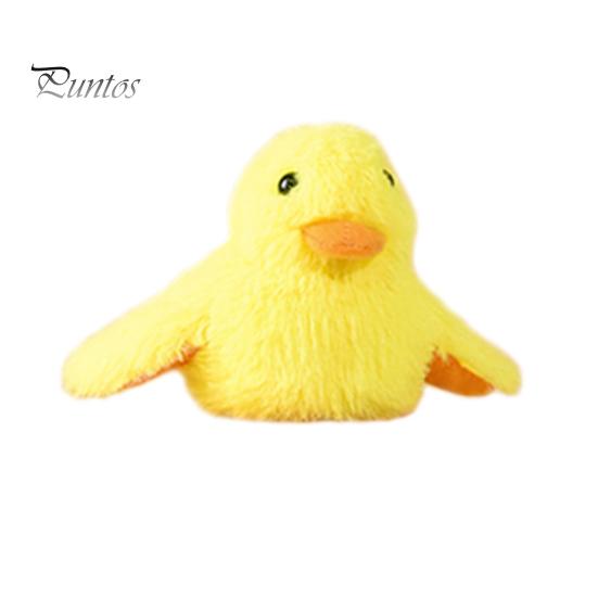 

Игрушка для кошек «Утка с хлопающими крыльями» Интерактивная игрушка для котят с кошачьей мятой и реалистичным звуком щебетания, активируемая прикосновением, перезаряжаемая плюшевая утка для всех пород жёлтый
