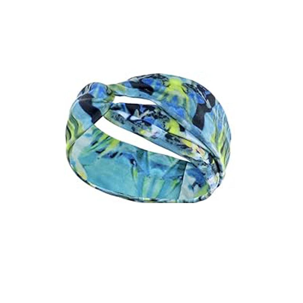 Cashew Flower Headband Sports Running Bohemian Face Wash Makeup Headband Cross Wide-brimmed Headband for Women