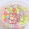 Pink/Mixed Color Spiral Bead Hair Ties with Large Hole Barrel Beads - Elastic DIY Headwear Ornaments