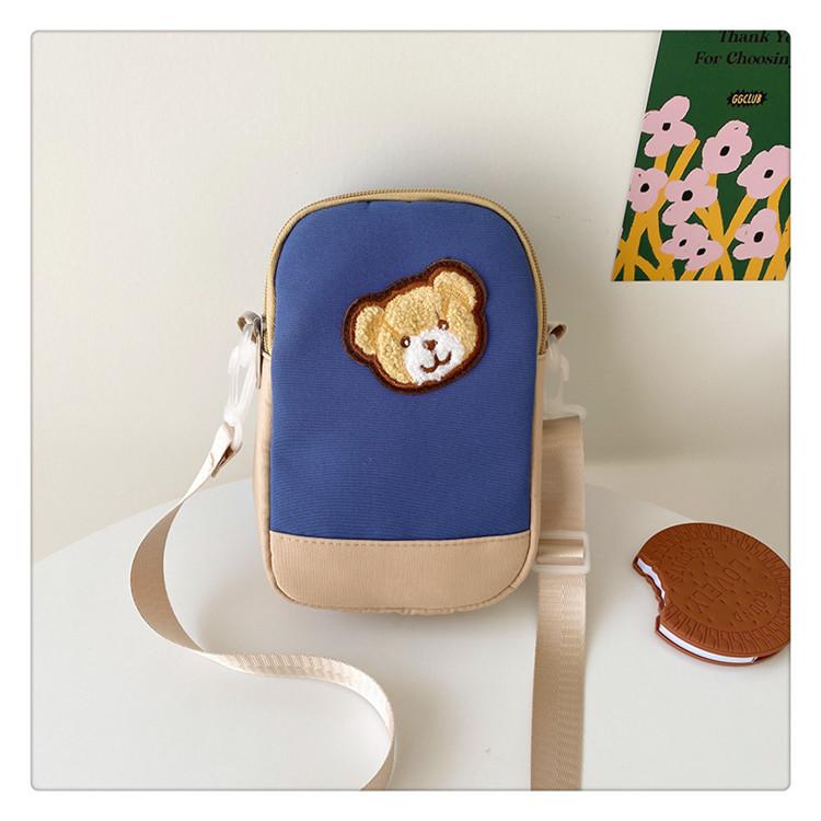

Mobile phone bag female messenger bag 2025 new popular mini bag cartoon cute casual change bag shoulder bag синий
