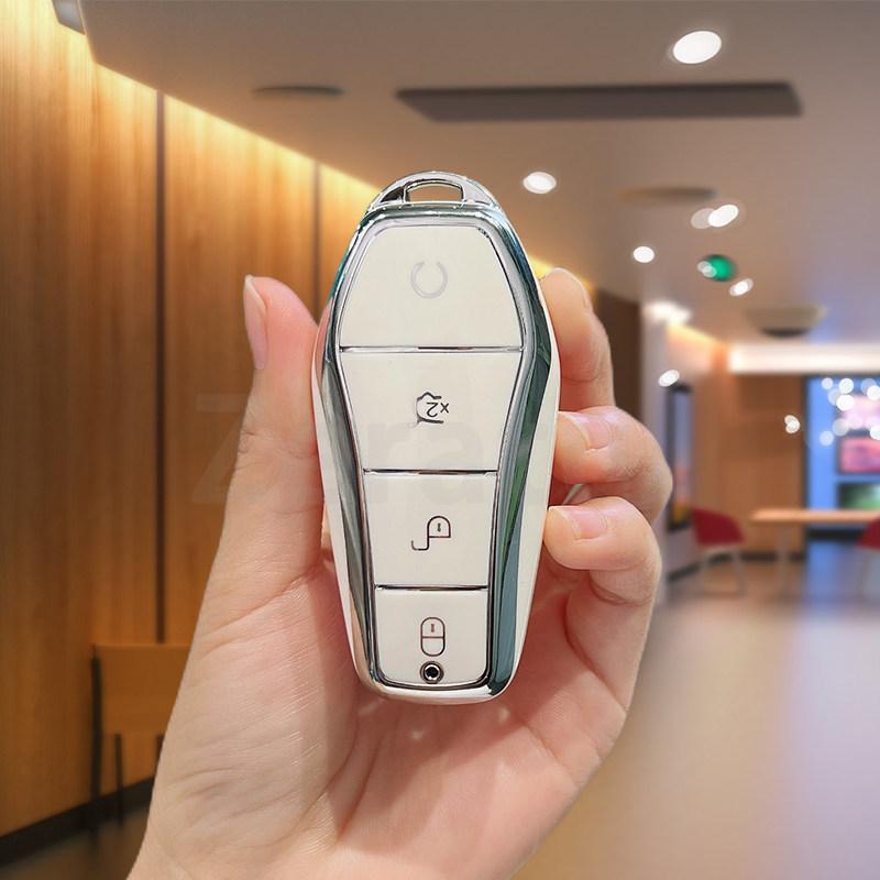 Tpu Keyless Protector Car Key Case 4 Buttons Remote Control Protect Cover For Byd Atto 3 Han Ev Dolphin Auto Accessories