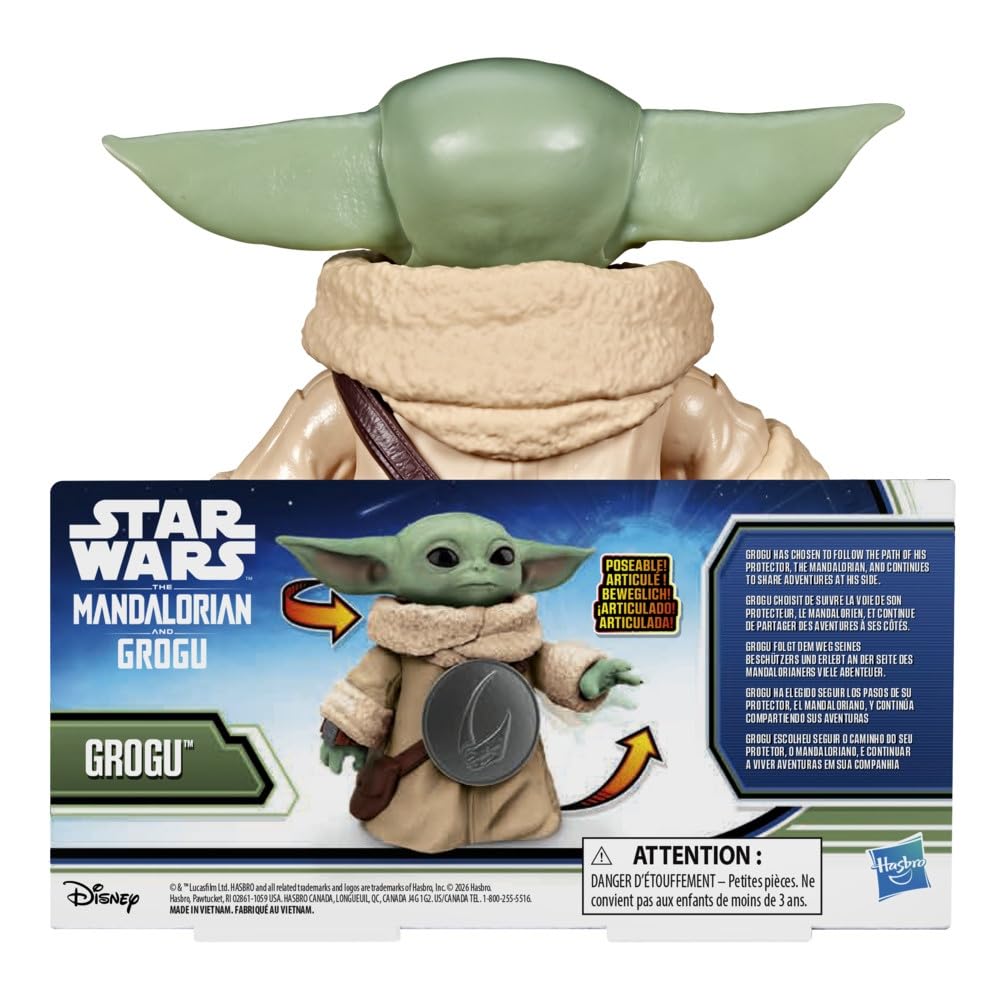 Hasbro STAR WARS The Mandalorian and Glogou Glogou Action Boys Girls Ages Authentic Product Figure, & Toy, 4+, G2529,