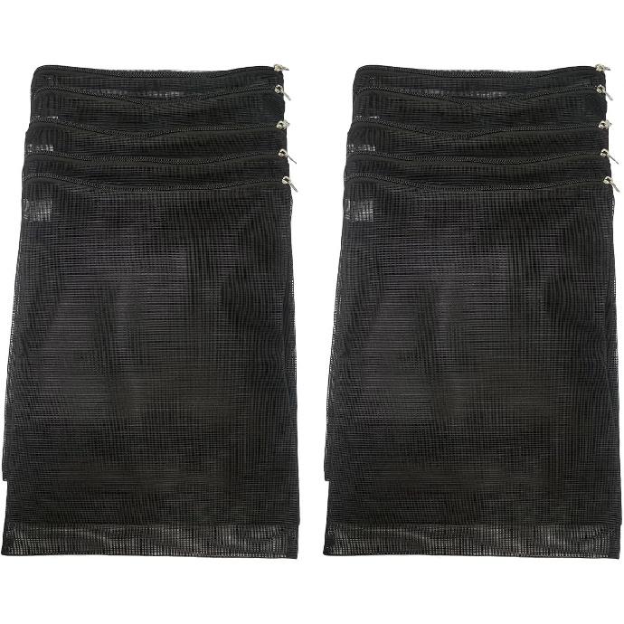 10 Pcs 3" X 4" Aquarium Filter Media Bags Small, Mini Fish Tank Media Mesh Filter Bags for Activated Carbon, Ceramic Media Rings, Mesh Reble Bags