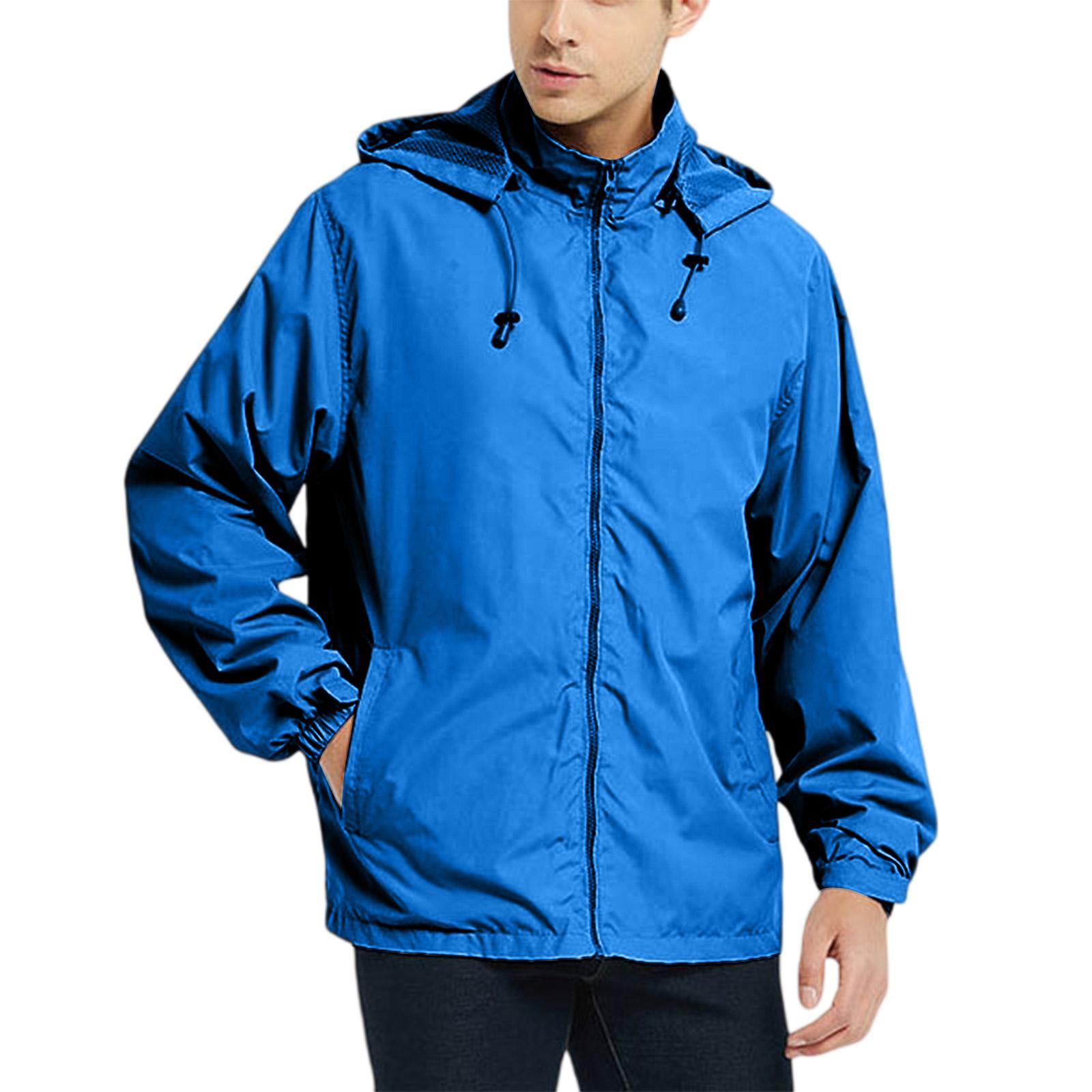 

Men s Outdoor Windbreaker Jacket With Hood - Windproof And Waterproof Outerwear XXL