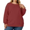 Plus Size Sweatshirt For  Women Oversized Crewneck Long Sleeve Pullover Tops