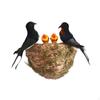 Simulated Swallow Nest Artificial Bird Foam Birds Easter