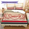 Arsenal F Custom Name Pattern Bedding,Quilt Set Quilt Cover Pillowcase Home Birthday Gift(1 * Duvet Cover + 2 * Pillowcase, Without Core)
