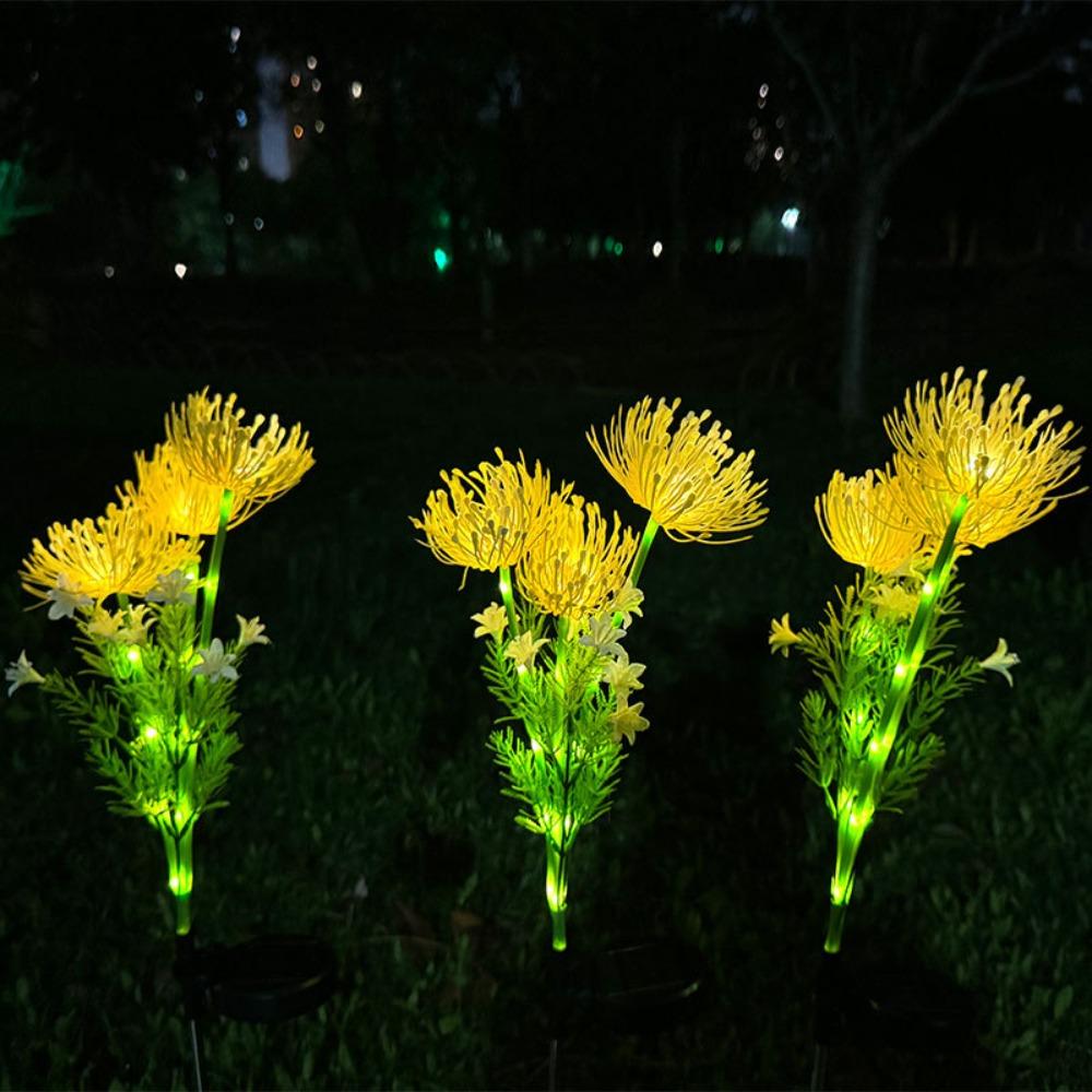 

Solar Spider Lily Ground Plug Light, Outdoor Waterproof Decorative Lamp, Simulation Flower Light for Lawn Courtyard Ambience 1PC