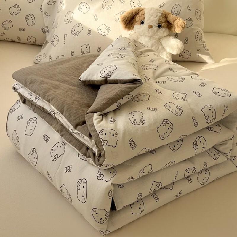 

Yuan Zhi Wei Class A Baby-Safe Cloud-Feel Cat Summer Quilt