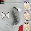 Fox Ears & Tail Cosplay Set - Halloween Beast Yokai Headband & Plush Accessory