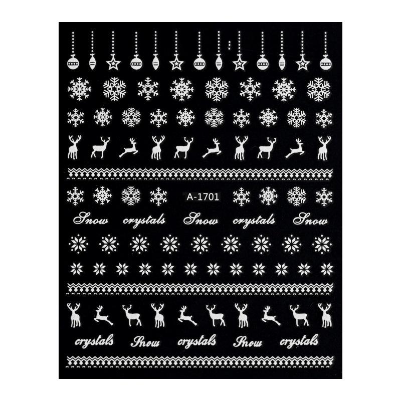 Autocolante de Crăciun 3D Laser Argint Ren & Fulg de Nea