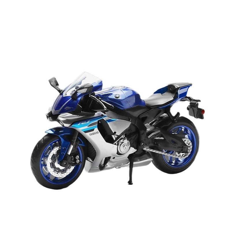 

1/12 Сплав Yamaha YZF-R1 YZFR1 Модель мотоцикла Іграшковий транспортний засіб Колекція Автобайк Амортизатор Позашляховий Автоцикл Іграшки Автомобіль синій