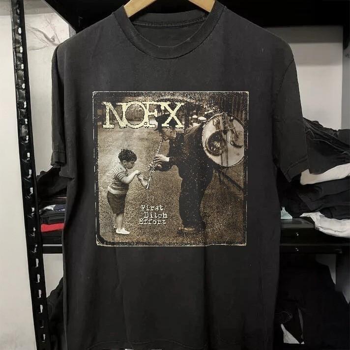 HOT! Nofx Punk Rock First Ditch Effort Black Heavy Cotton T-Shirt XXXXL
