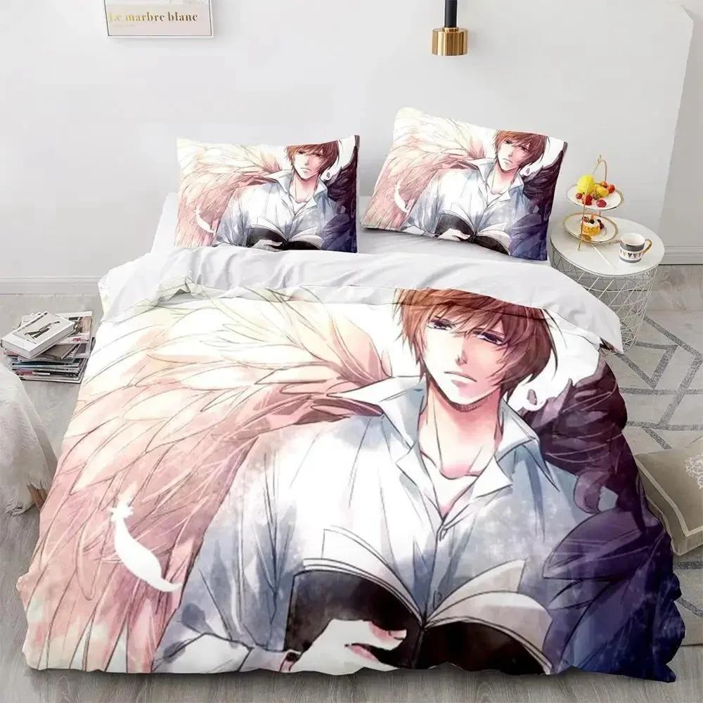 3D Print Anime Death Note Bedding Set Single Twin Full Queen King Size Bed Set Adult Kids Bedroom Duvet Cover Sets Home Textiles