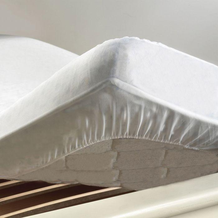 Alèse protège-matelas 90 x 200 cm imperméable 100% coton France - Blanc