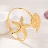 Metal Wide Open Bangle Multi Style Flower Bracelet Stylish Opening Arm Bracelet  Hand Jewelry