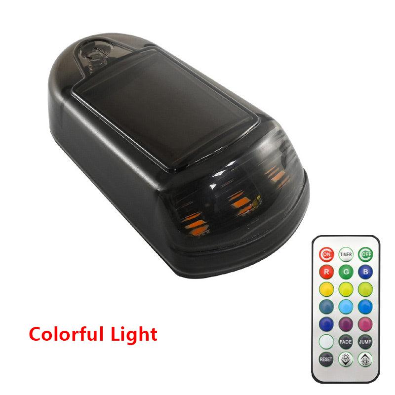 Colorful LED Solar Powered Car Roof Light 3 LED Remote Control Car Roof Light for Truck Pickup Truck Roof Modification Universal