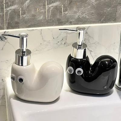 300ml Soap Dispenser Ceramic Hand Sanitizer Bottle Lotion Shower Gel Press Bottle Shampoo Bottle Hotel Bathroom Accessories