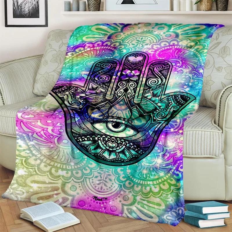 3D Evil Eye Nazar Tree of Life HD Blanket,Soft Throw Blanket for Home Bedroom Bed Sofa Picnic Travel Office Cover Blanket Kids