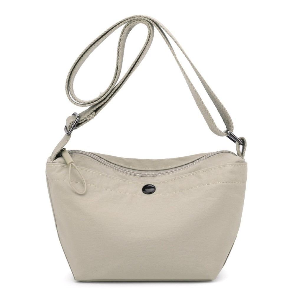 Solid Color Canvas Crossbody Bag Korean Style Single Shoulder Bag Casual Nylon Messenger Bag  Gift