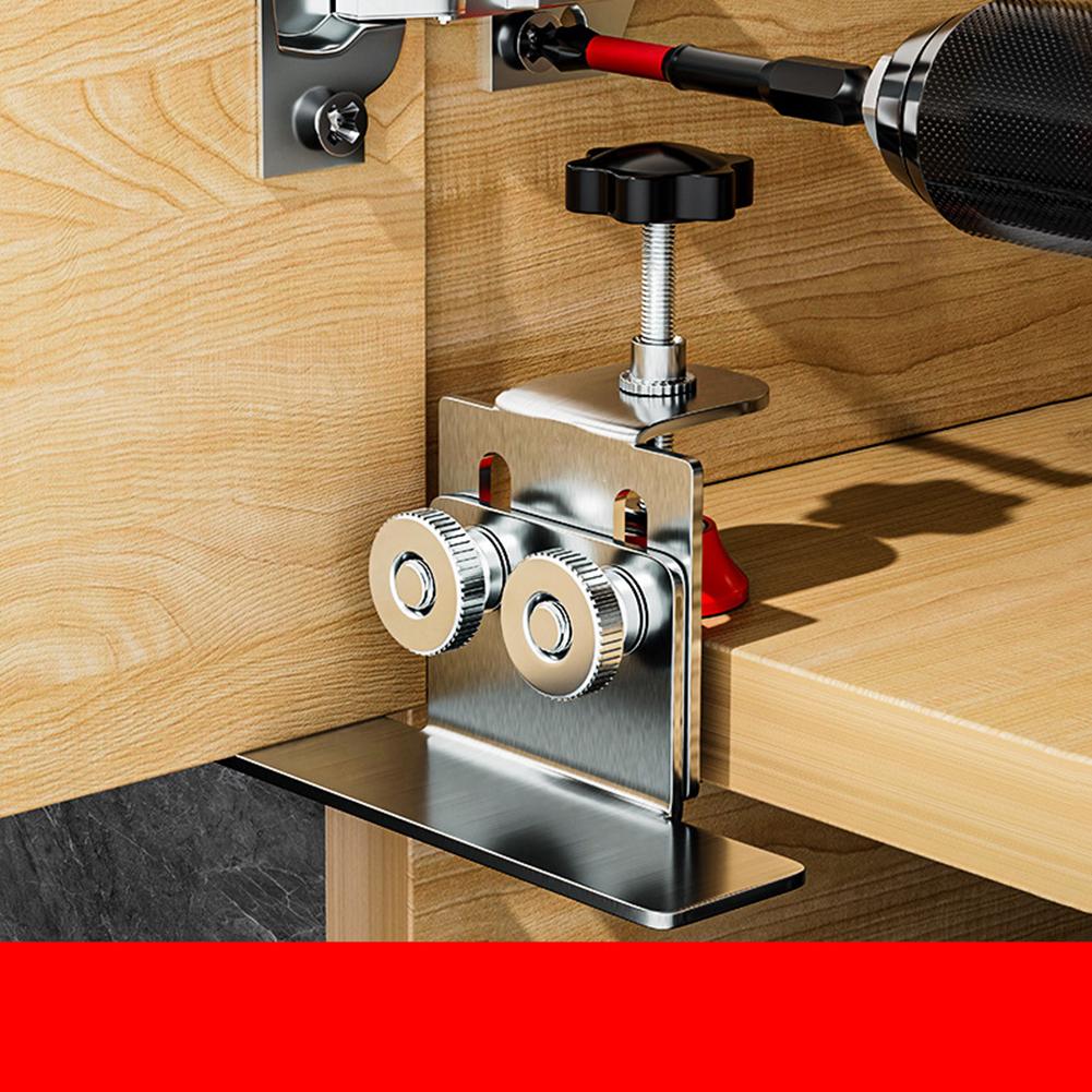 Cabinet Door Mounting Jig Door Panel  Installation Auxiliary Clamp Carpenters Install Tool Door Tool Locator Hand Tools