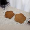 Small Round Wooden Tray for Decor, Irregular Footed Tray for Display Aromatherapy, Candle, Crystal, Trinkets