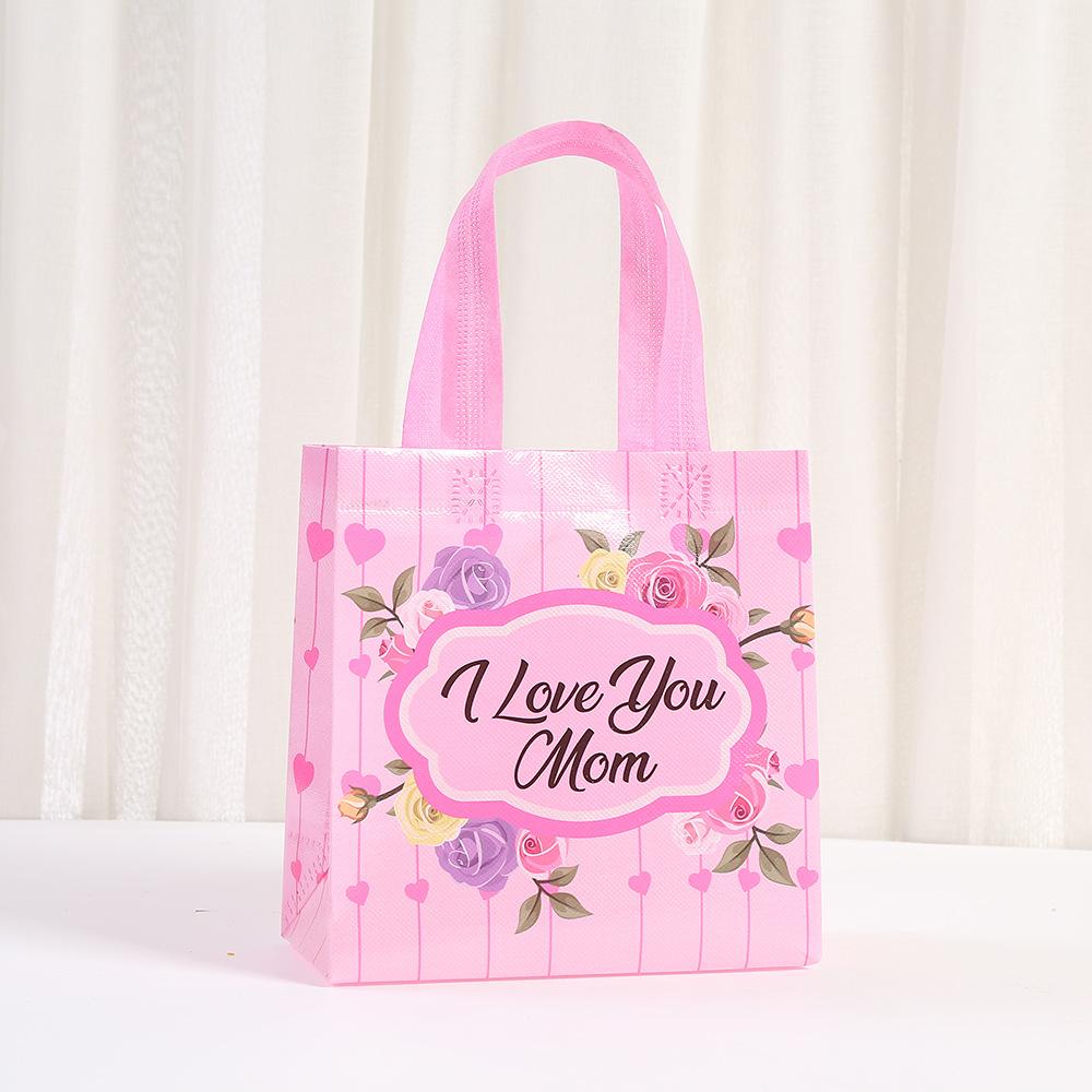12pcs Mothers Day Gift Tote Bags Non Woven Gift Packaging Bags for Mom Party Favor Shopping Bags