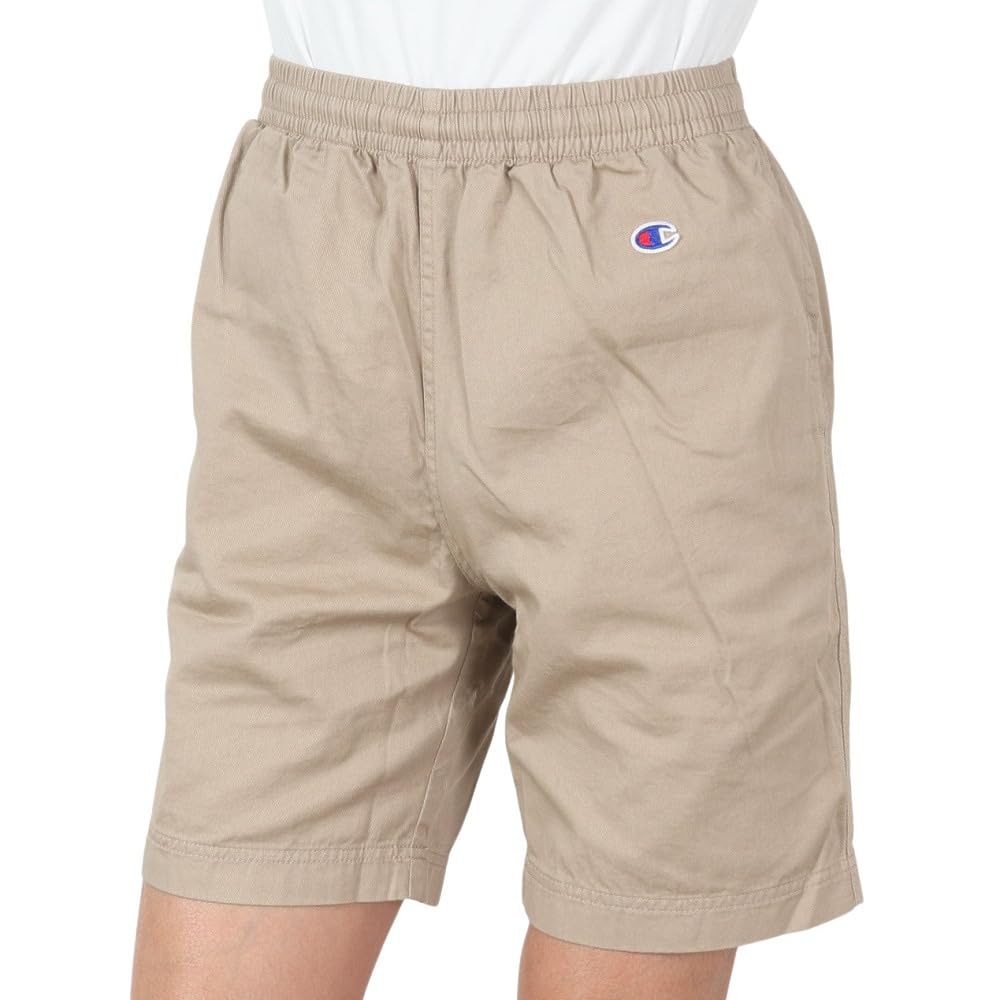 Champion Basic Cotton Graphic Logo L C3-X520 Men's 100% Shorts, Beige,