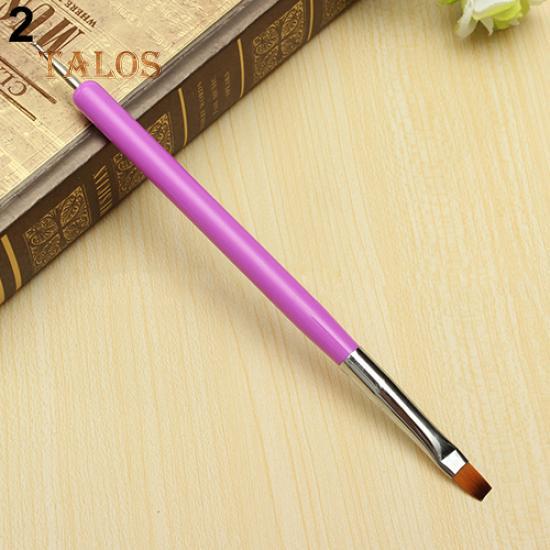 

Подвійна функція Nail Art Pen Painting Dotting Акрилова УФ-щітка для гель-лаку Манікюрний лайнер Інструмент фіолетовий