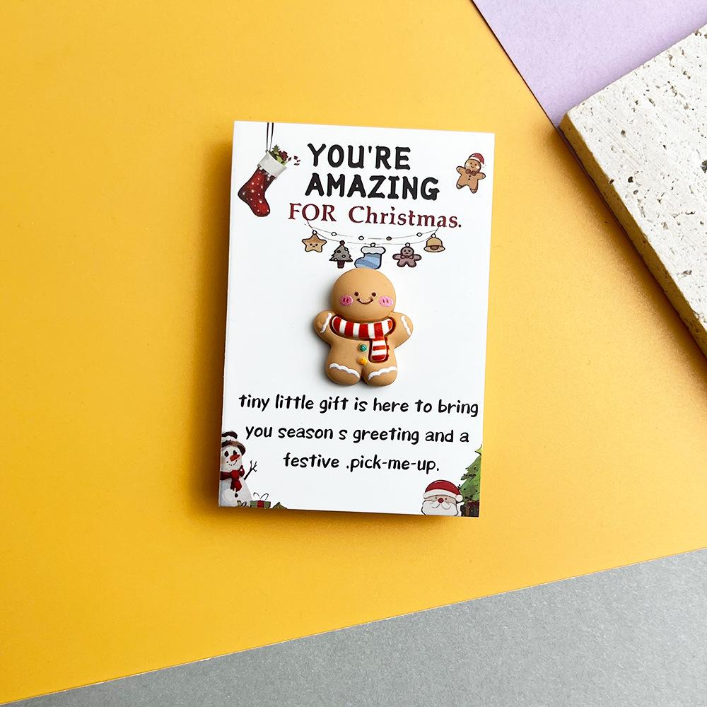 Christmas Mini Pockets Hug Cards Great for Gifts for Friends Emotionals Support Christmas New Year Gifts Party Favors 10pcs/set