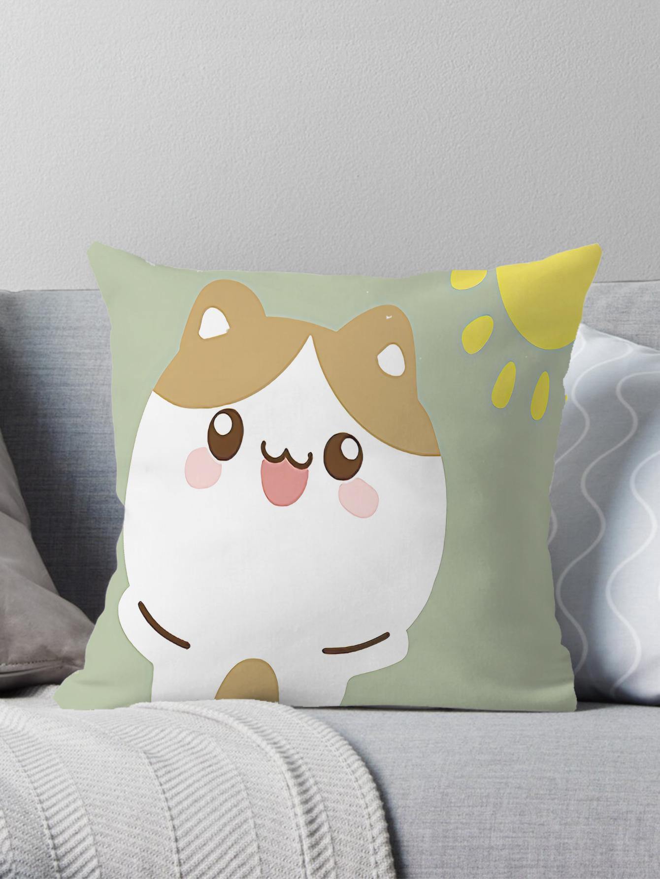 

Декоративная наволочка с милыми животными, квадратная подушка для кровати, дивана, домашний декор 40x40cm