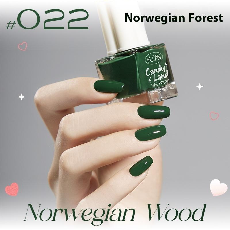 Ny Kudan Kudan neglelakk, bakefri, hurtigtørkende, rivende, lett duft 10 ml vannbasert neglelakk