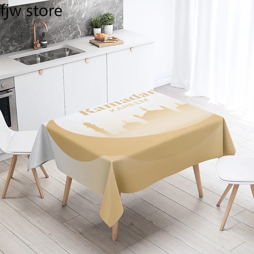 Ramadan Home Decoration Tablecloth Islamic Muslim Mosque Ramadan Kareem Decorative Tablecloth