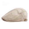 Unisex Summer Hollow Mesh Flat Cap Breathable Vintage Beret Hat Solid Color Ivy Cabbie Cap for Men Women Adjustable Lightweight Sun Hats