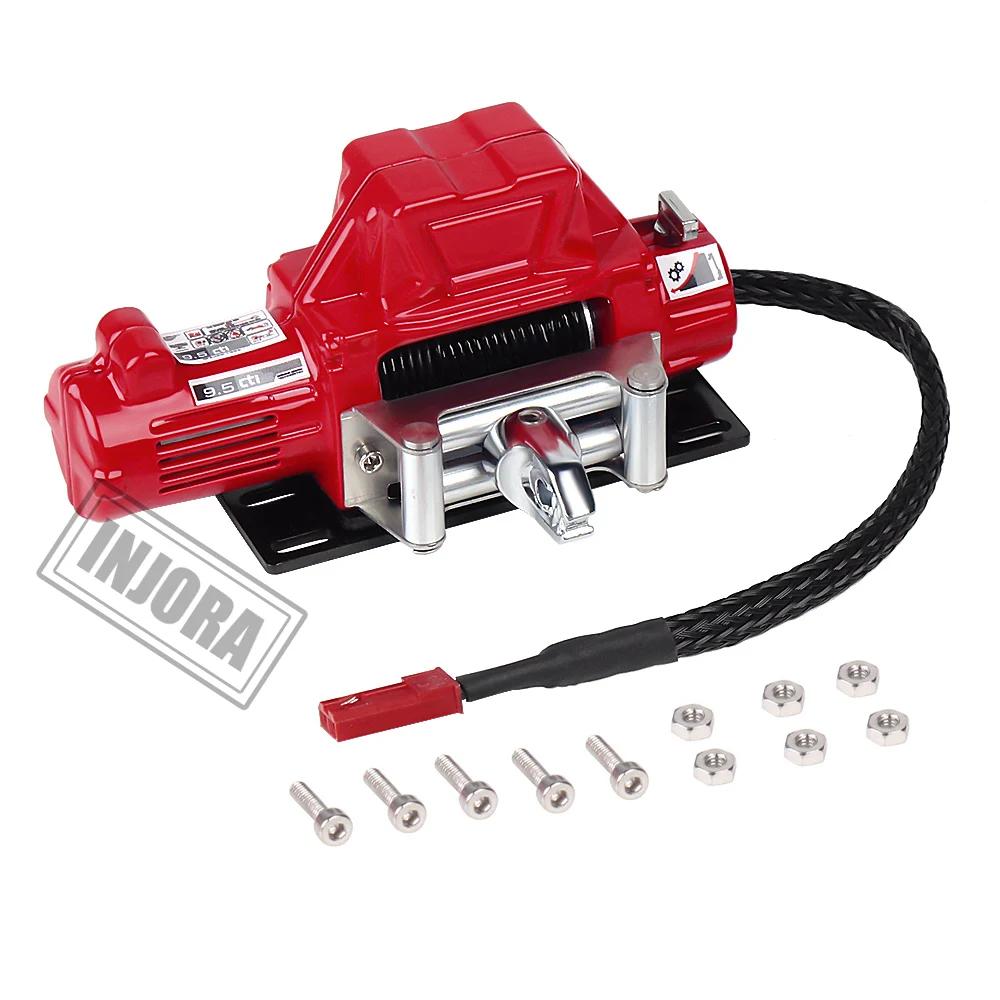 Injora Metal Winch Wireless Remote Controller System For 1:10 Rc Crawler Car Axial Scx10 90046 Trx4 Trx6 Gen8 Upgrade Parts