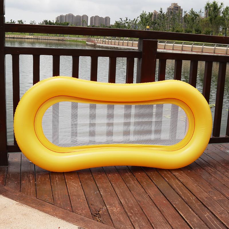 Inflatable Floating Hammock with Armrests & Backrest - Outdoor Mesh Recliner for Adults