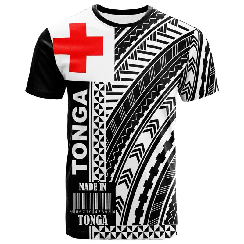 Summer 3D The Kingdom Of Tonga Printed T Shirt Oceania Tonga National Day Graphic XXS