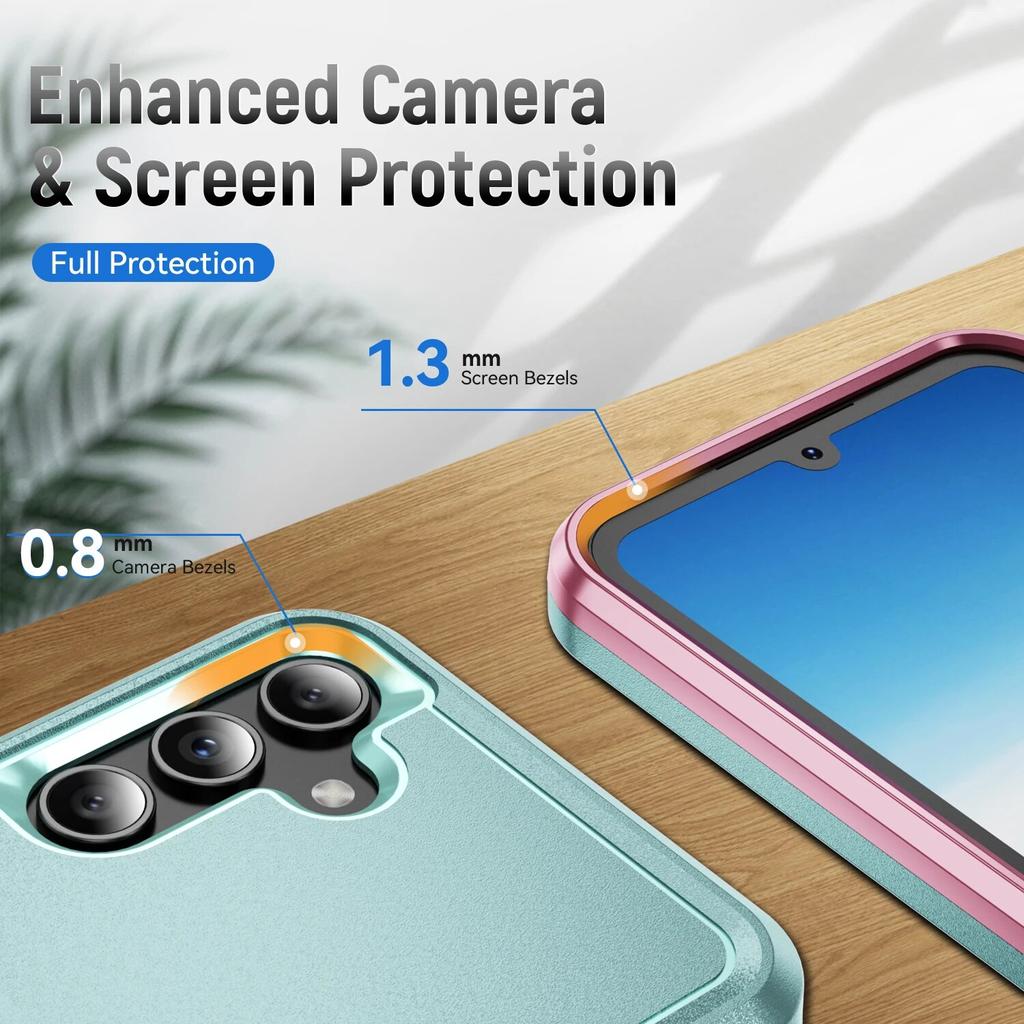 Matte Feeling Strong Handyhülle für Samsung Galaxy S24 Plus S23 Ultra S22 S21 FE S20 5G Fallschutz Rückseite