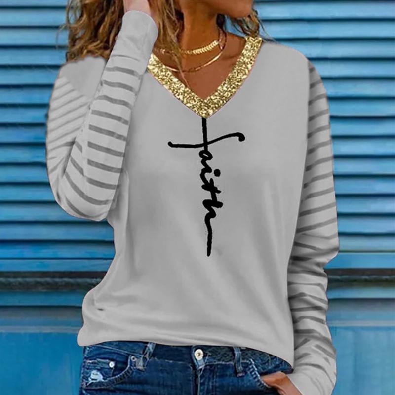 Женские футболки с 3D принтом «Буквы креста» — фото 6