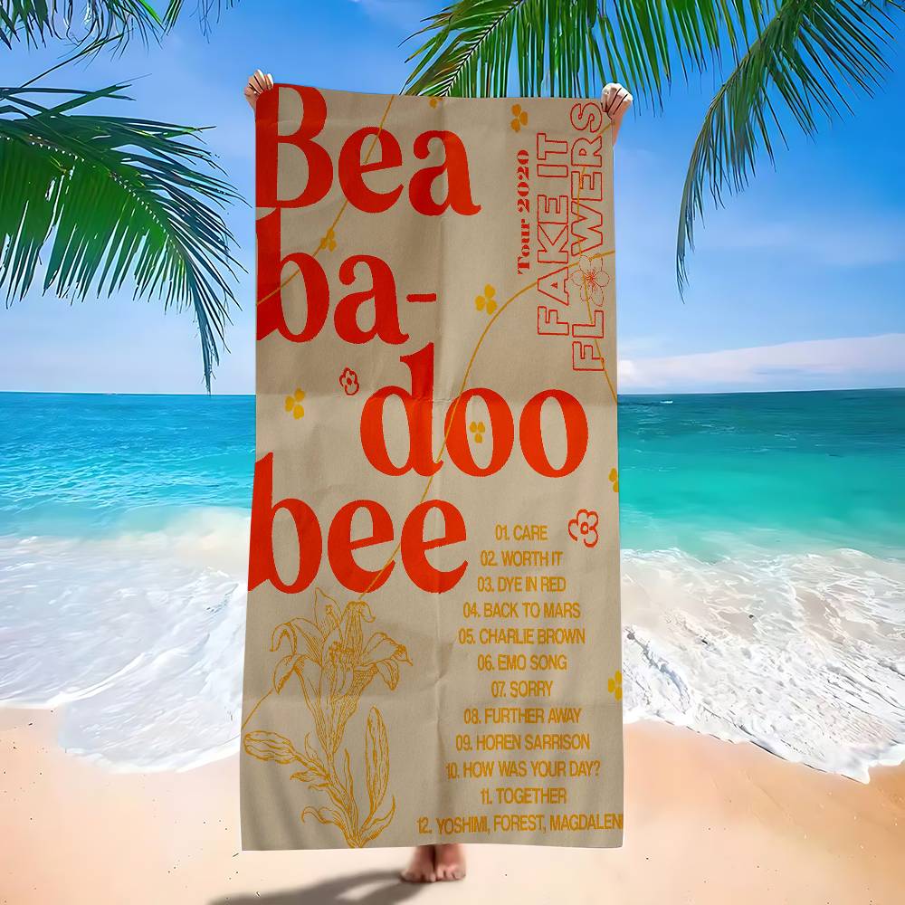 Beatopia Music Album Posters Beabadoobee Star Microfiber Printed Beach Towel Mountain Climbing Beach Swimming Absorbent Towel