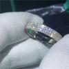 925 Sterling Silver Promise Ring Pave AAA Cz Stone Engagement Wedding Band Rings  Bridal Jewelry
