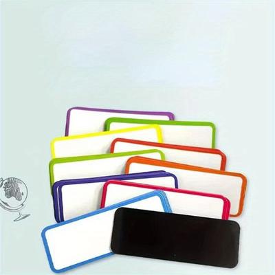 27 Blätter Bunte magnetische Namensschild Label Dry Erase wiederverwendbare Aufkleber für Whiteboards Spind Kühlschrank Schule Büro Zuhause (8*3cm Jeder)
