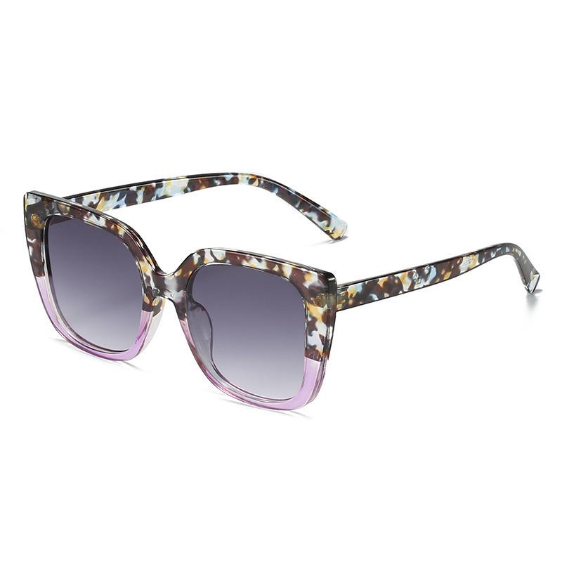 New European and American high-value fashion personality cool color matching large frame sunglasses sunscreen UV protection sunglasses