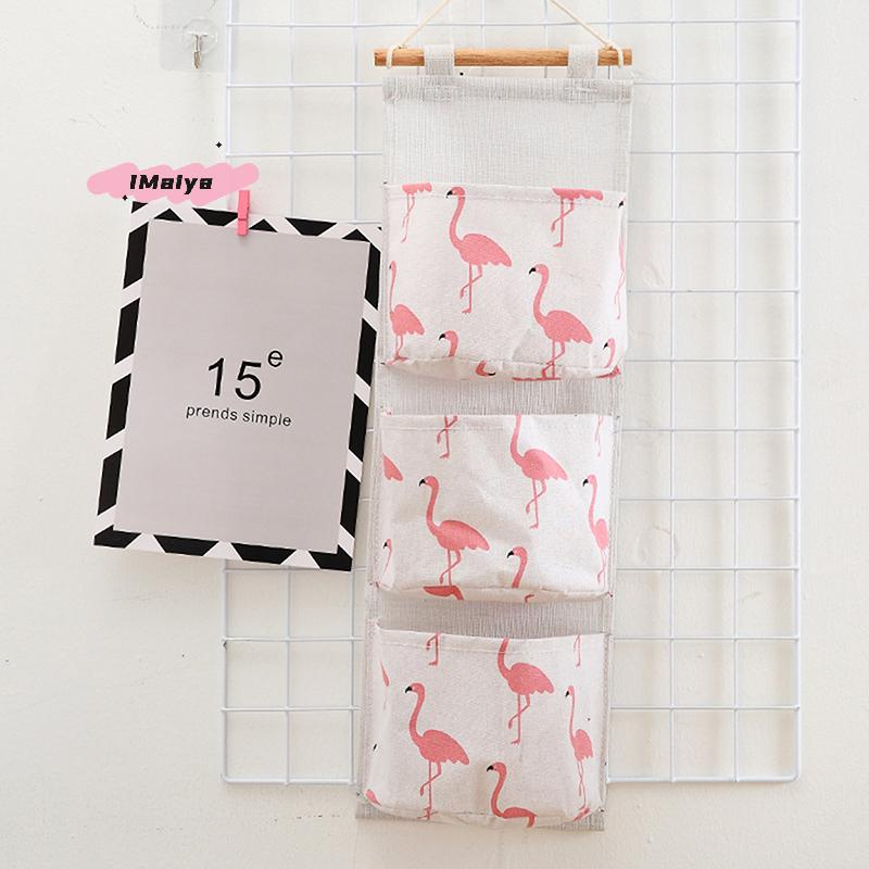 Wall Hanging Three-Pocket Storage Bag for Dormitory Home Organization - Efficient Space Saver for Closets And More