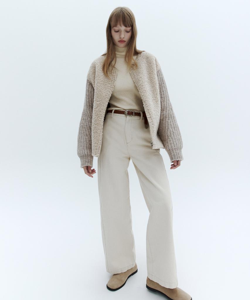 CITYBREEZE Sculp Cotton Wide Pants_Ivory